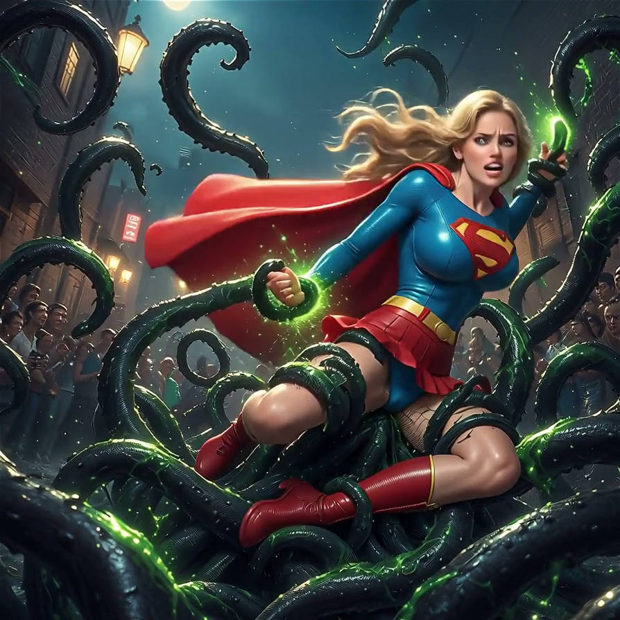Supergirl Caught by the Tentacles by justnorm on DeviantArt