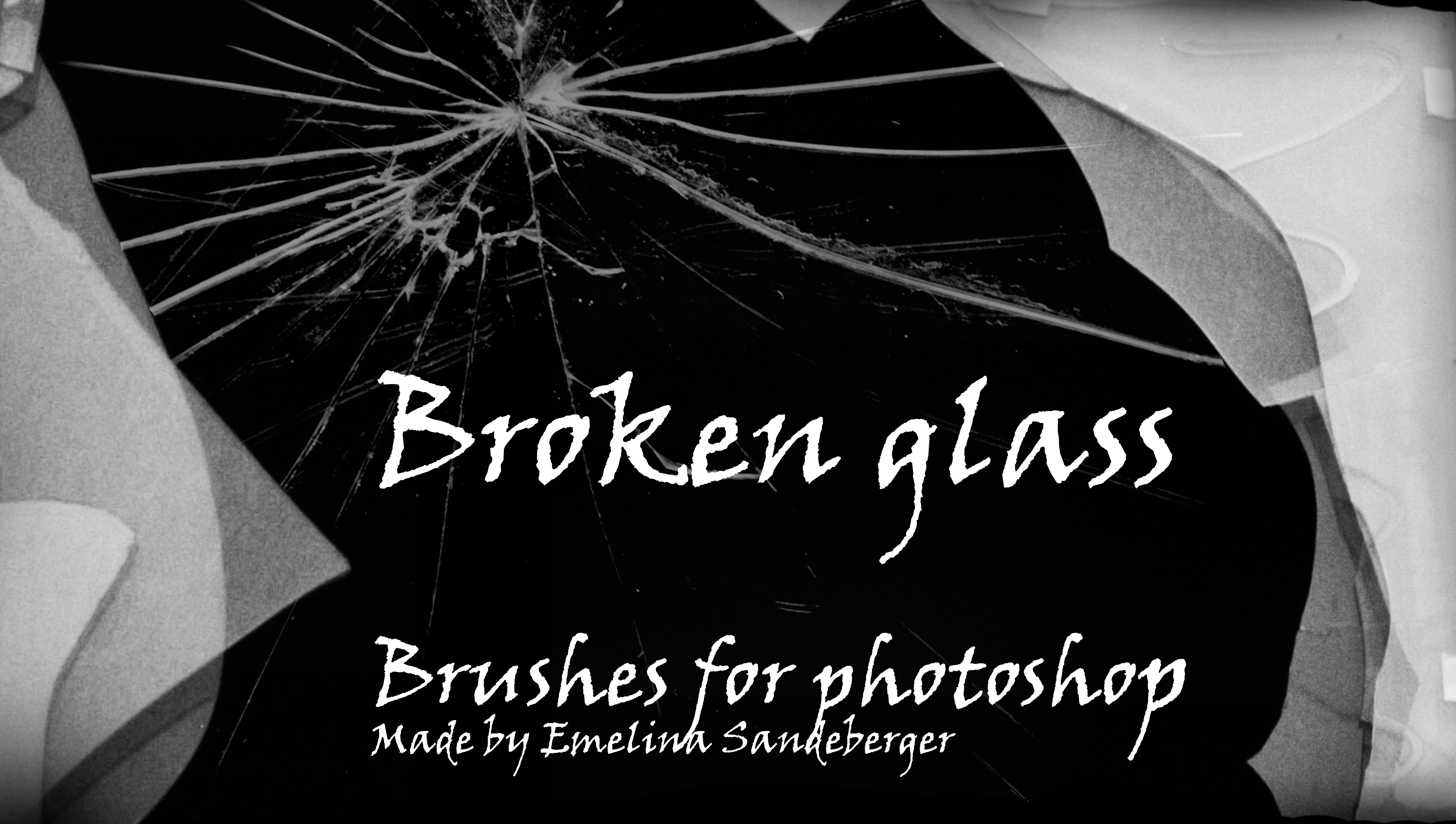 BROKEN GLASS - 4 different brushes for photoshop