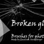 BROKEN GLASS - 4 different brushes for photoshop