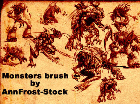 Monsters brush set