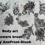 Body art flowers brush set