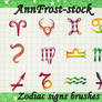 Zodiac signs brushes