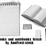Books and notebooks brush