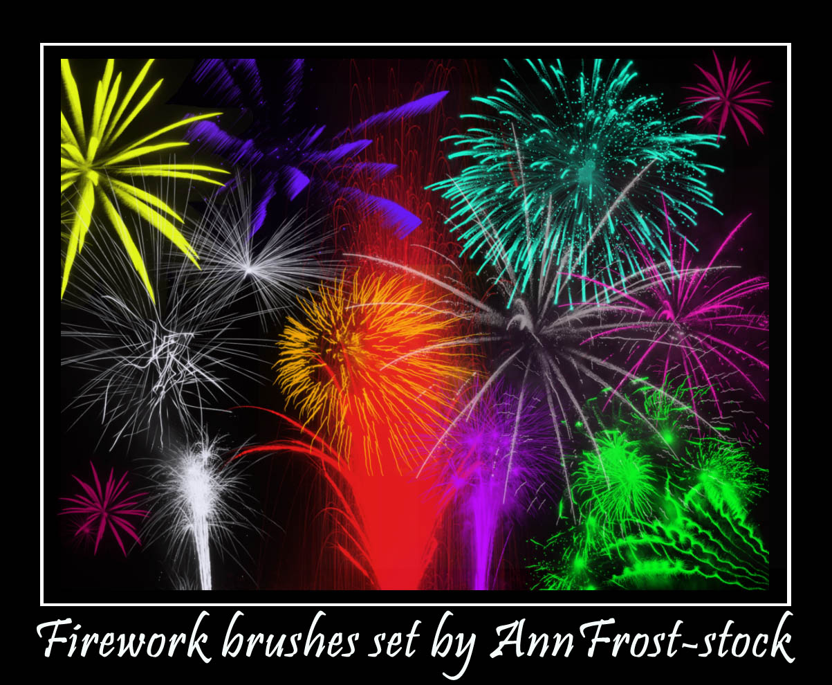 Fireworks brush by AnnFrost-stock