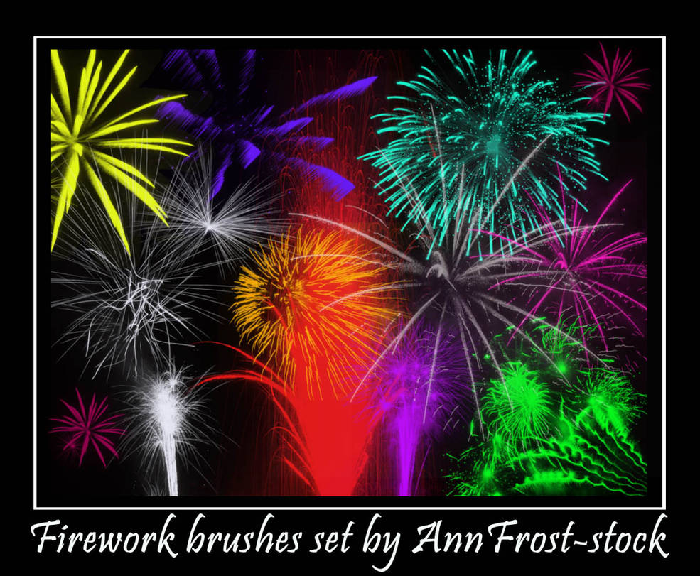 Fireworks brush by AnnFrost-stock