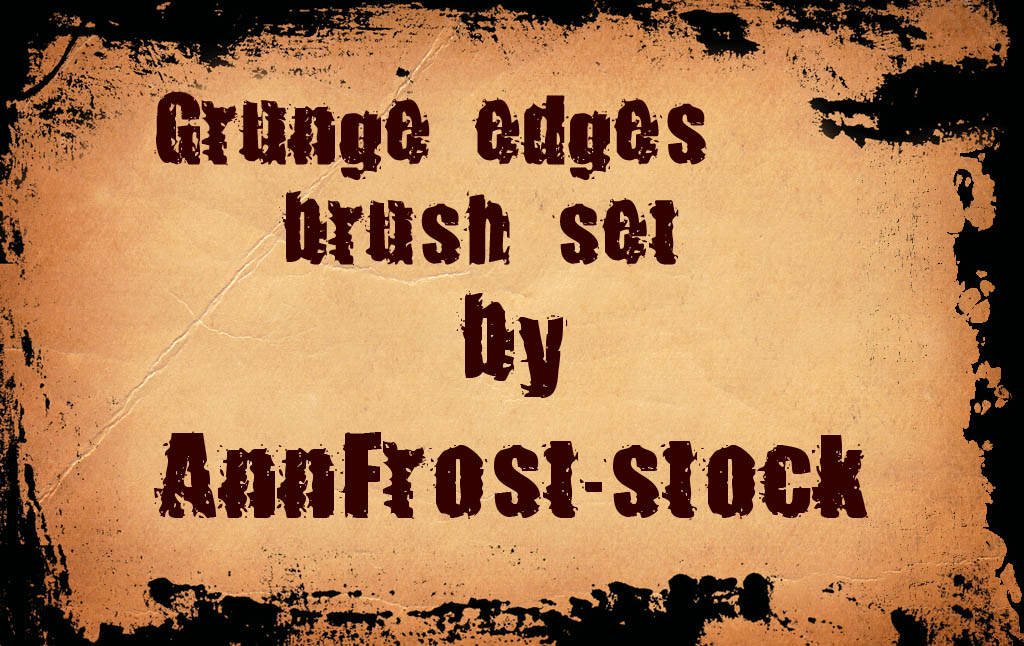 Grunge edges brush set