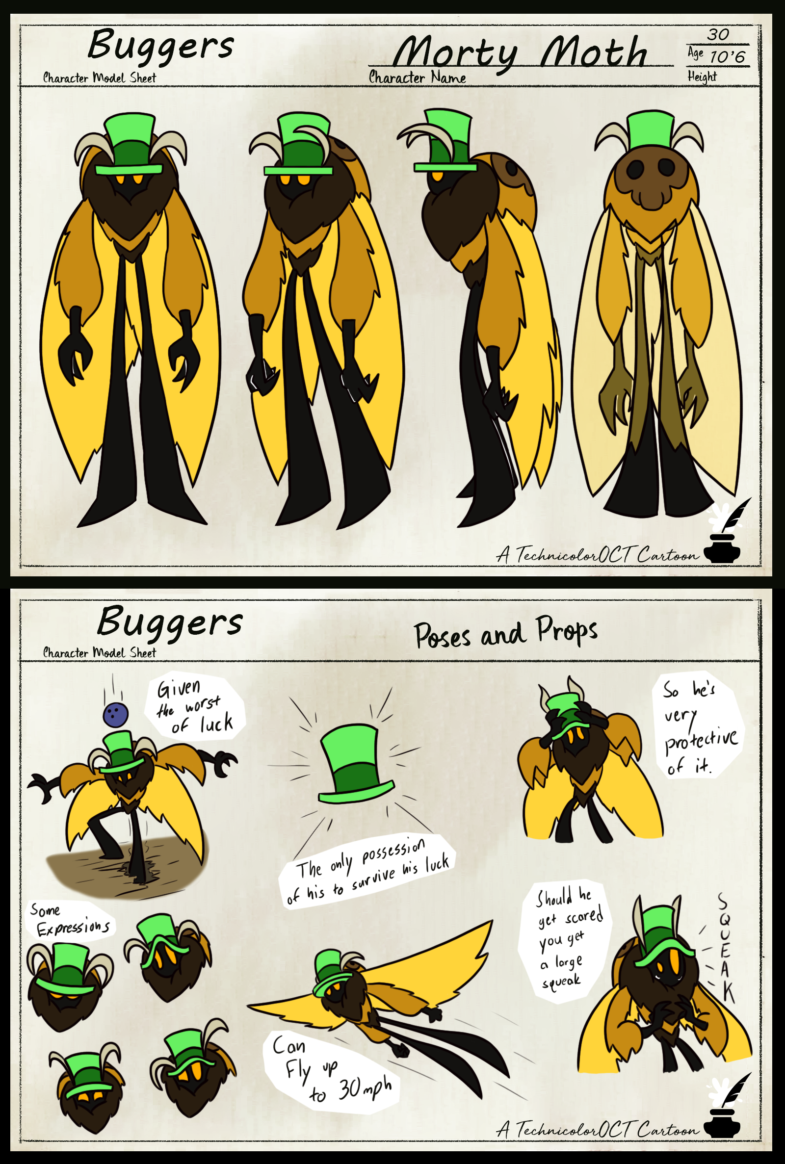 Morty Moth Reference Sheet