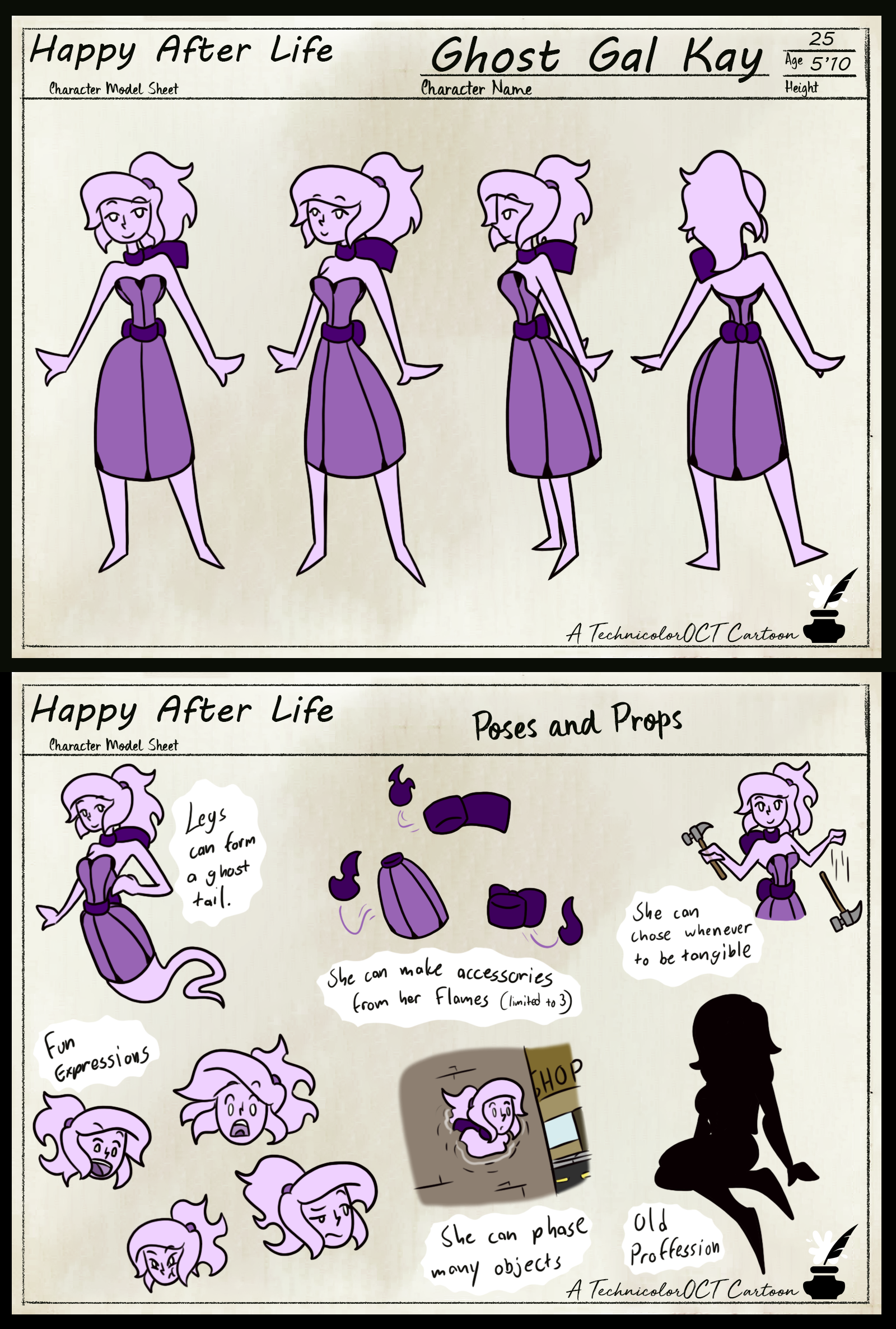 Ghost Gal Kay Reference Sheet by Deterex525 on DeviantArt
