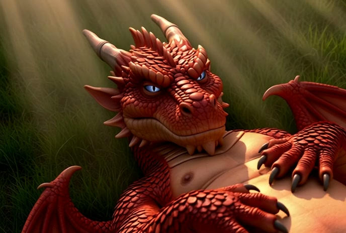A Red Dragon's Belly by FurBrush on DeviantArt
