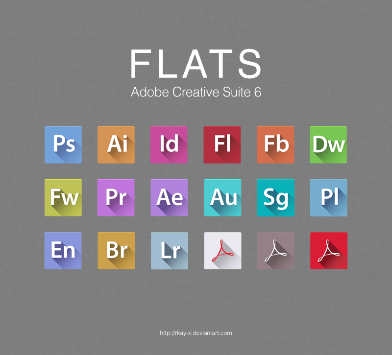 FLATS Adobe CS6 Icons