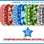12 Snowflakes and Star patterns