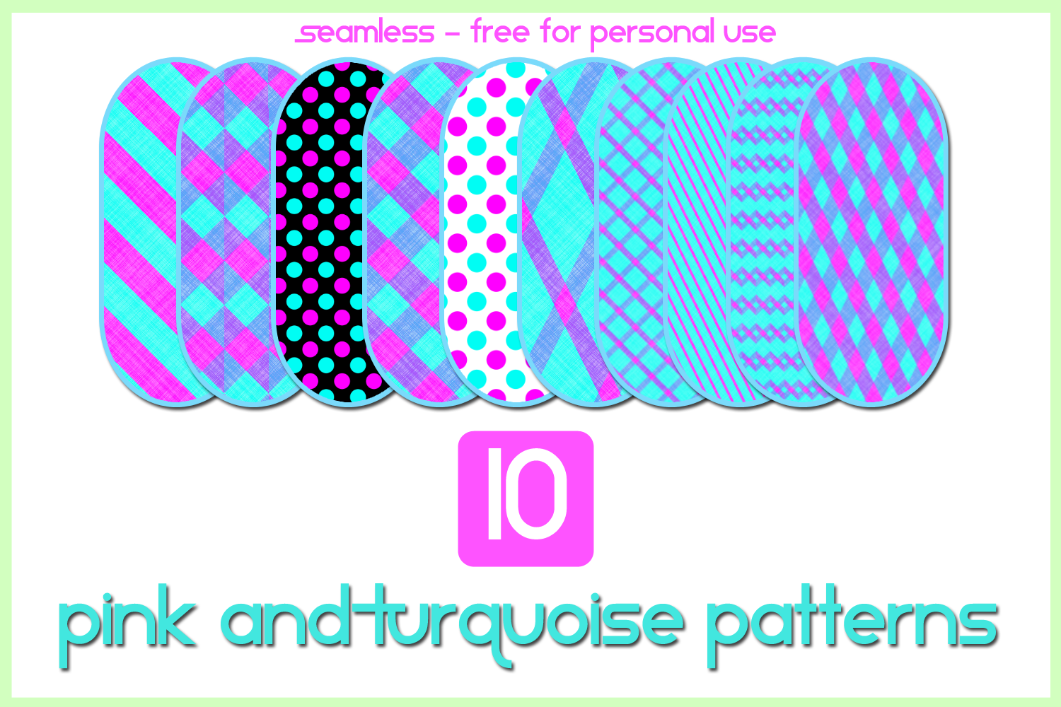 10 Pink and Turquoise Patterns