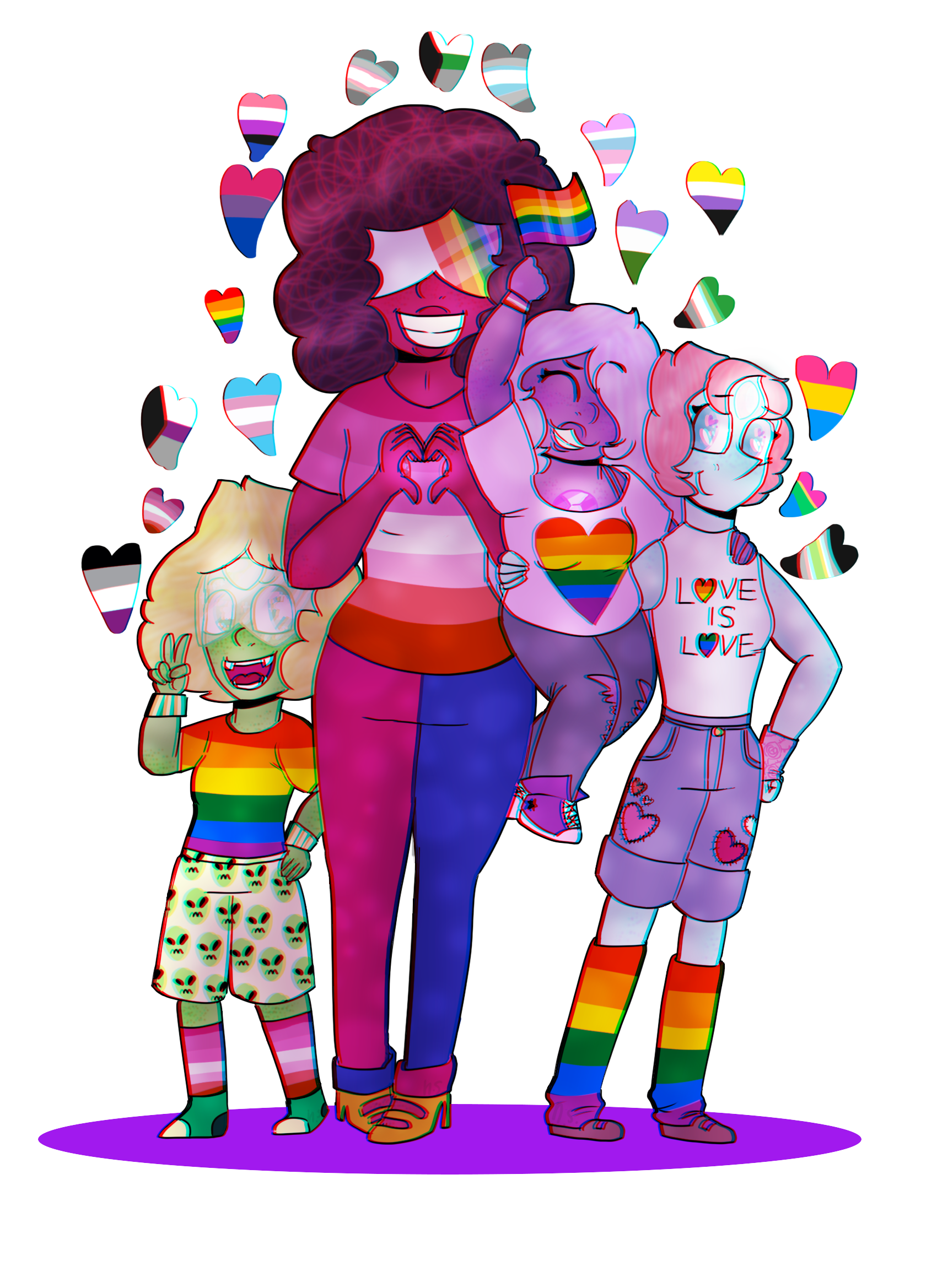 Pride Month Crystal Gems!! (Happy Pride Month!)