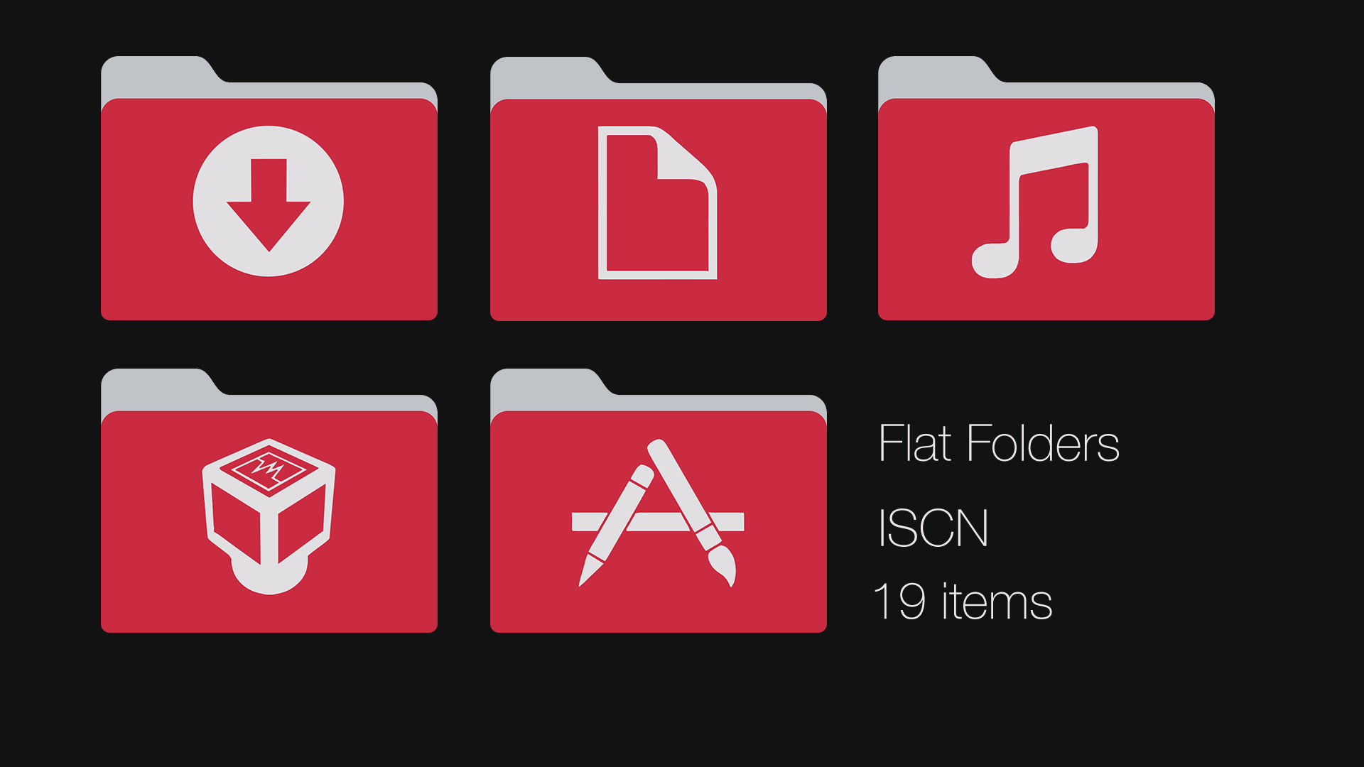 Iscn Red-grey Folders