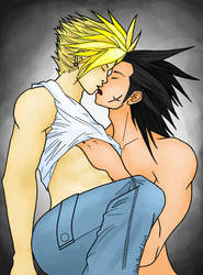 Zack and Cloud Coloured