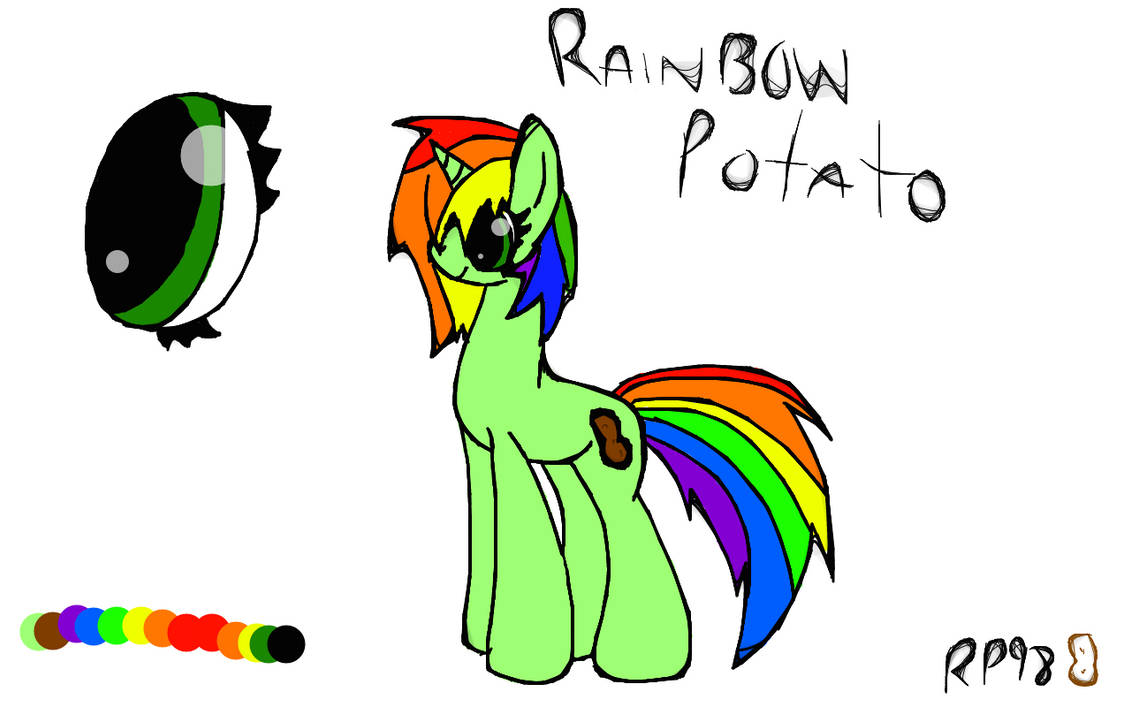 RainbowPotato ref sheet! by HolographicMouse on DeviantArt
