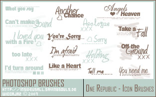 One Republic - Lyric Brushes