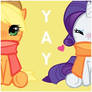 Rarity and Applejack -click me- thingy - last one