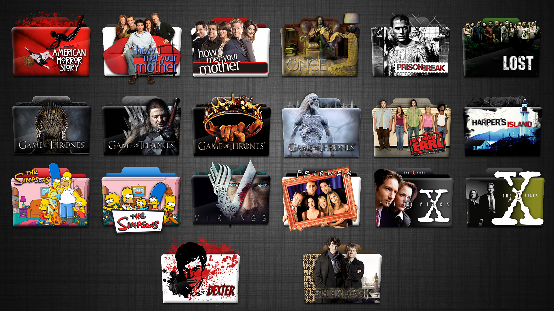 TV Series folder icons HD 512x512