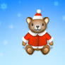 Teddy bear Santa icon