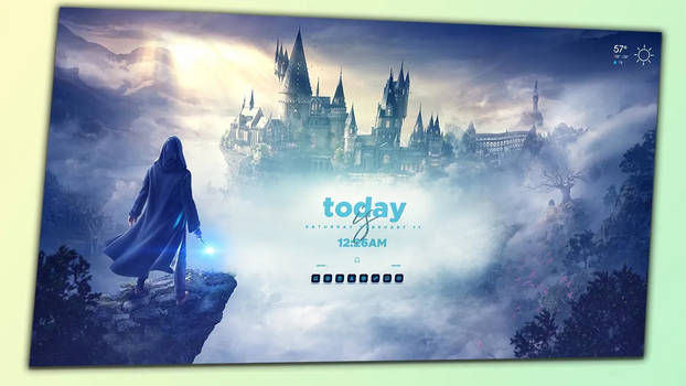 Hogwarts Legacy Animated Desktop setup.