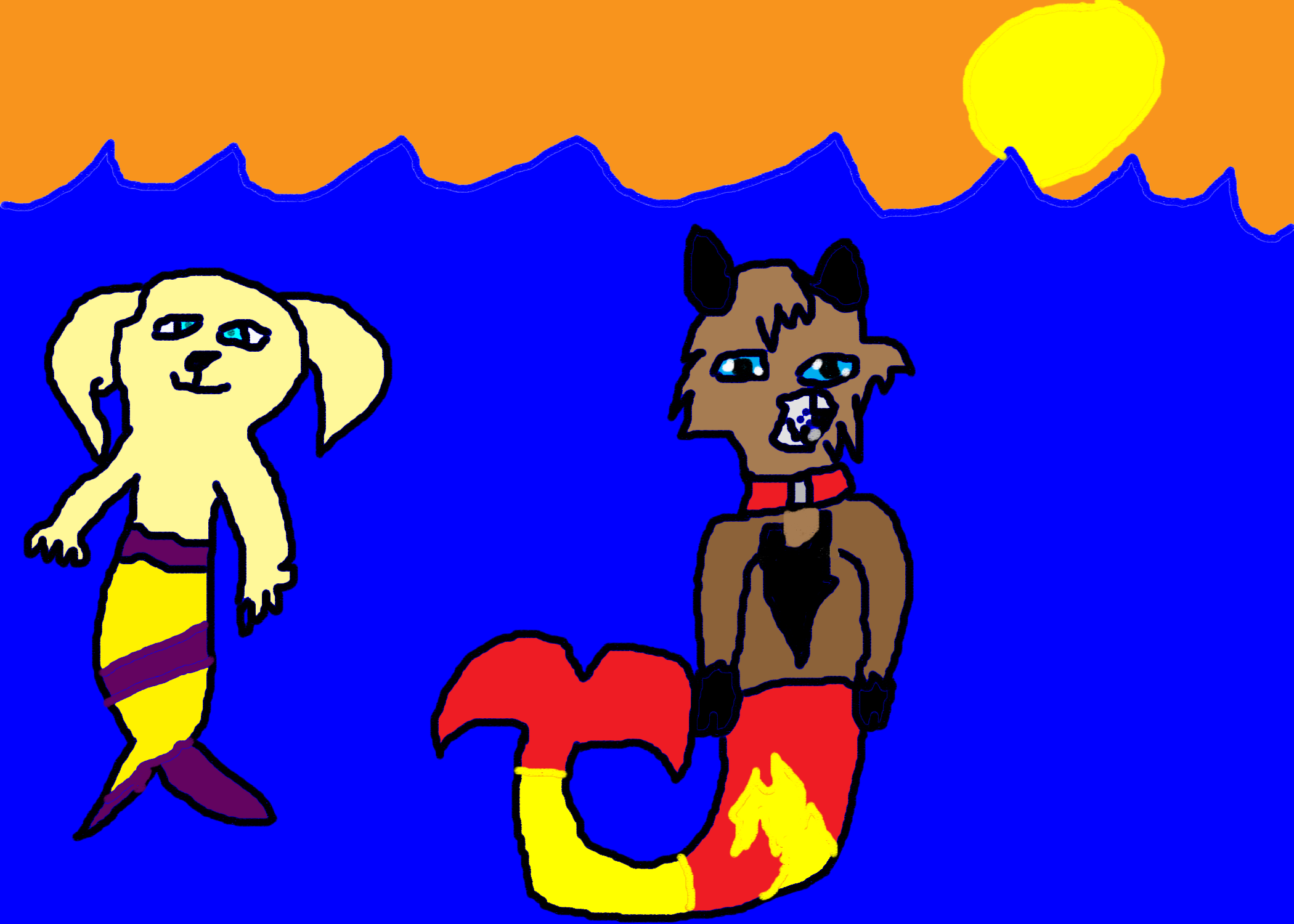 My Merpups Shira and Zeus by grandslayer on DeviantArt