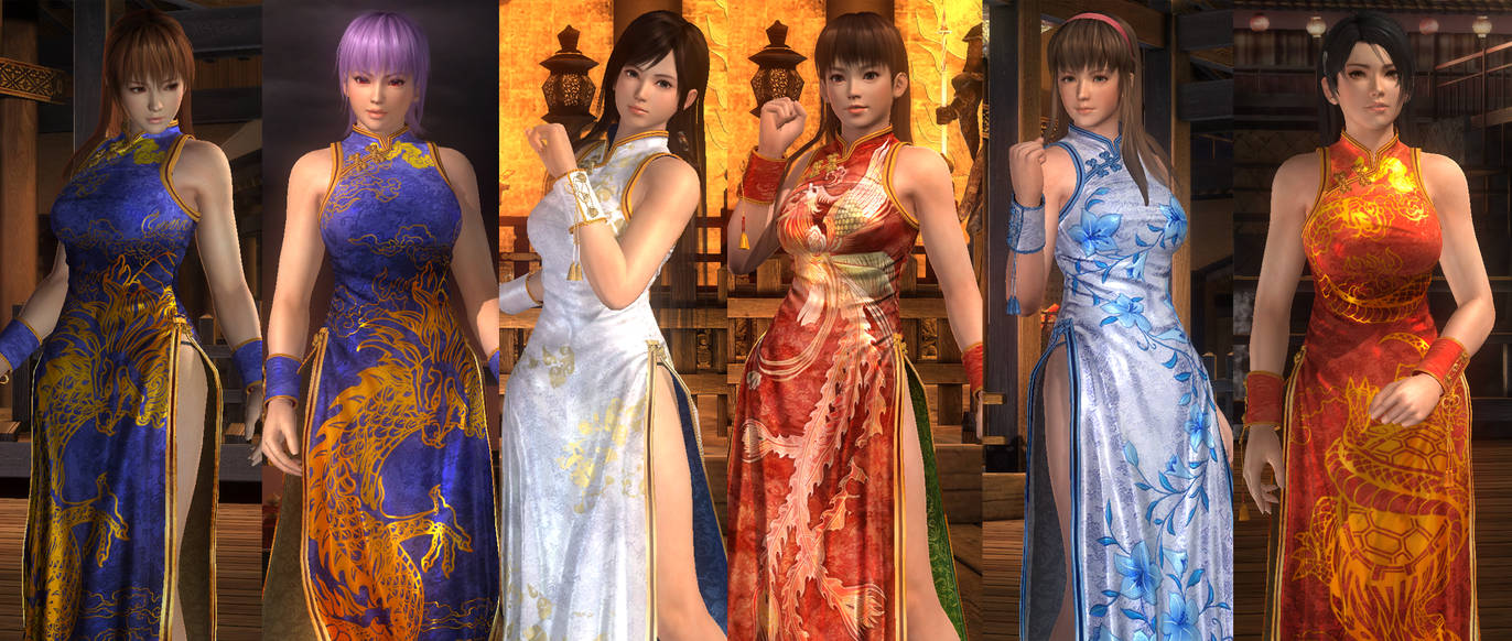 DOAXVV Cheongsam for Girls in DOA5LR by KyleKatarn1980 on DeviantArt