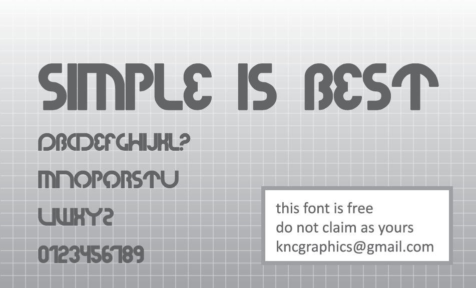 simple is best font