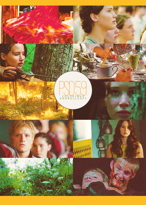 The hunger games vibrant psd