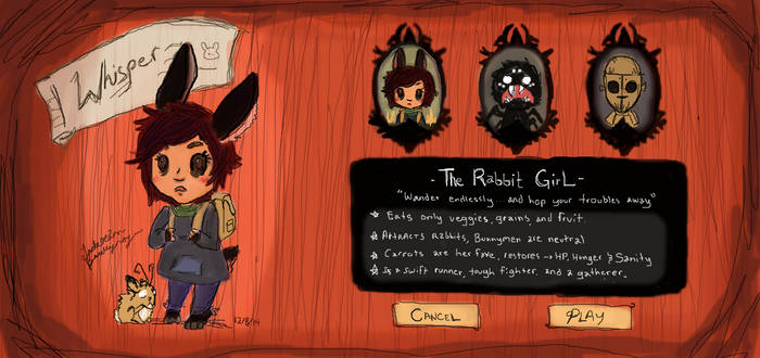 Whisper the Rabbit Girl ~(My Don't Starve OC)