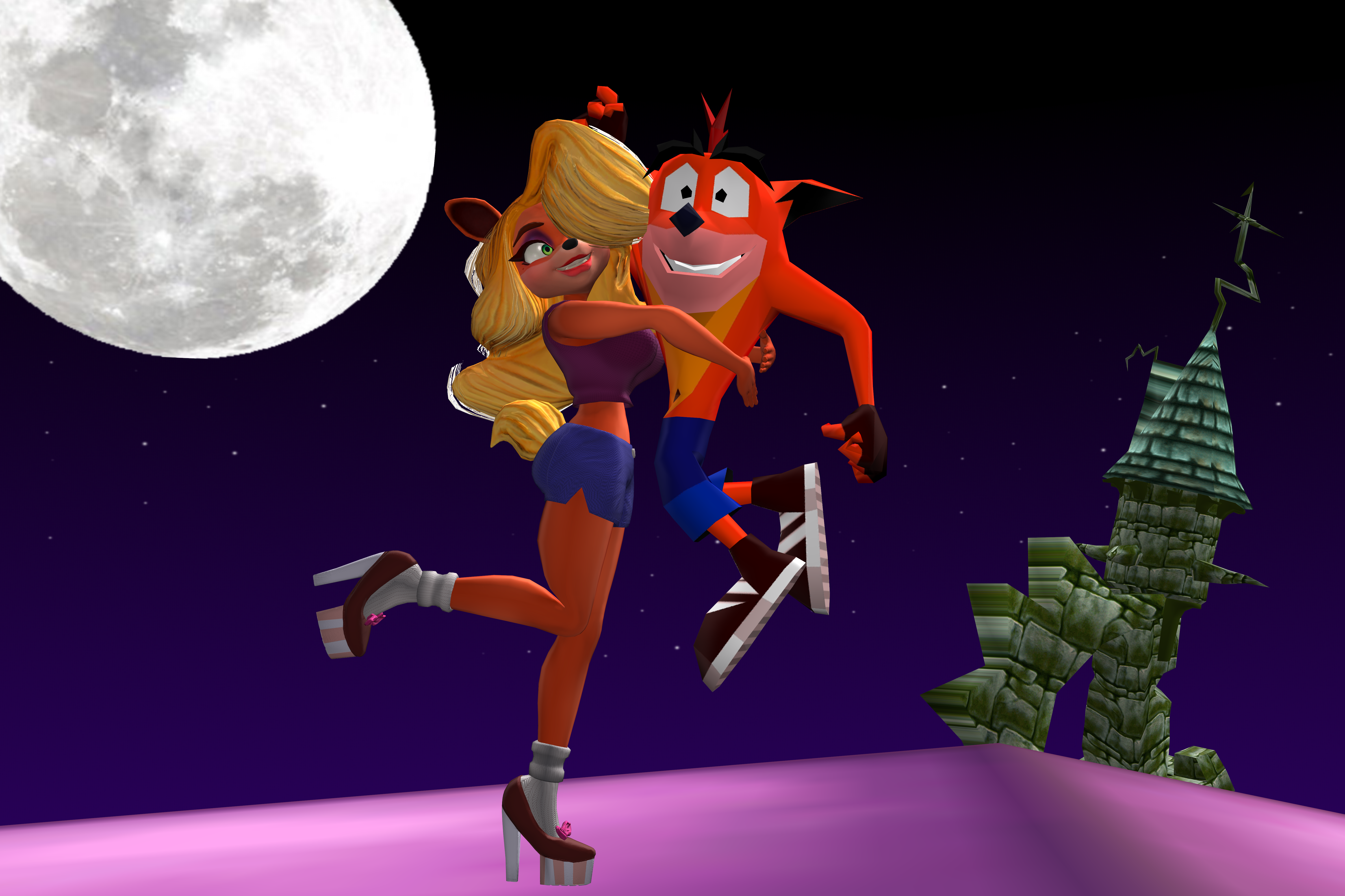 Tawna Hugs Crash (MMD Render) by MMDnGifLadiesGames on DeviantArt