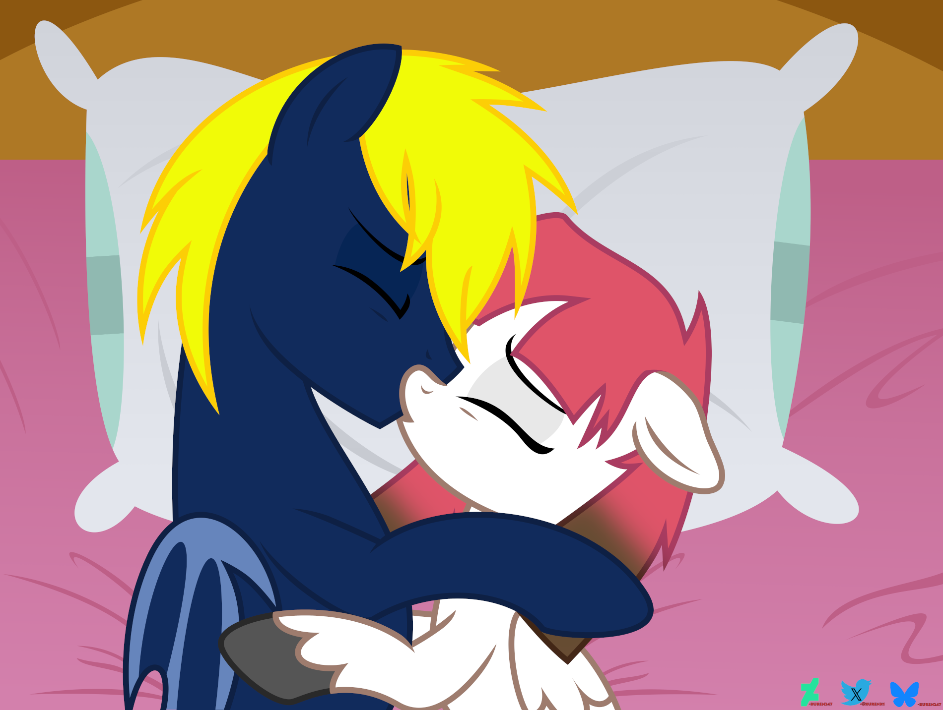 (Commission) In a love embrace by kuren247 on DeviantArt