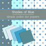 Simple Blue Polka Dot Papers