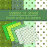 Simple Green Polka Dot Papers