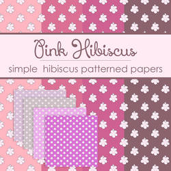 Pink Hibiscus Patterned Papers