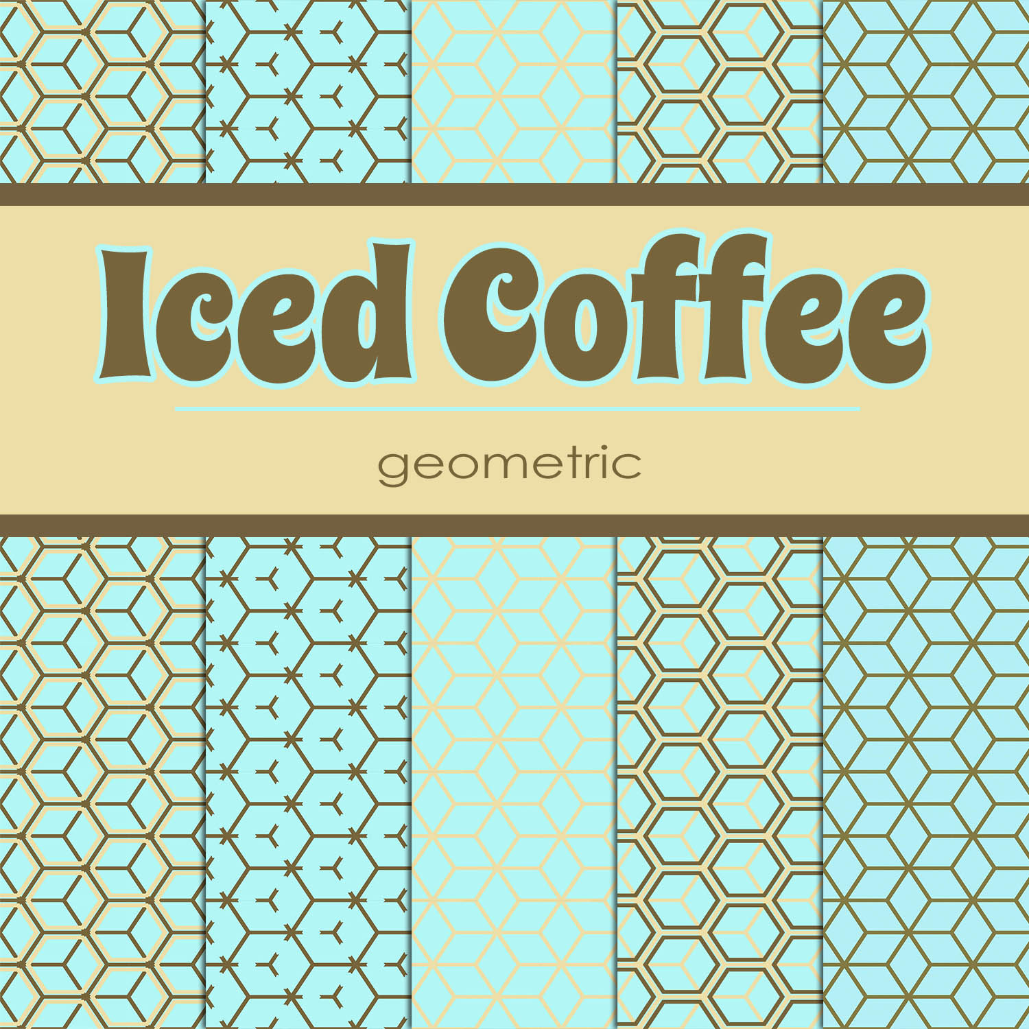 Free Iced Coffee: Geometric Patterned Papers