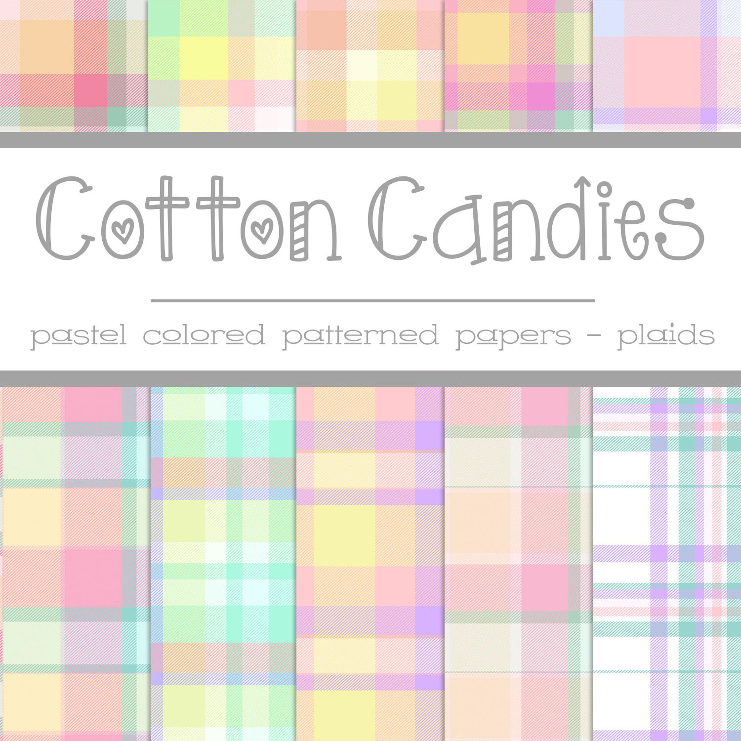 Free Cotton Candies: Pastel Plaids