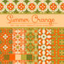 Free Summer Orange Patterned Papers