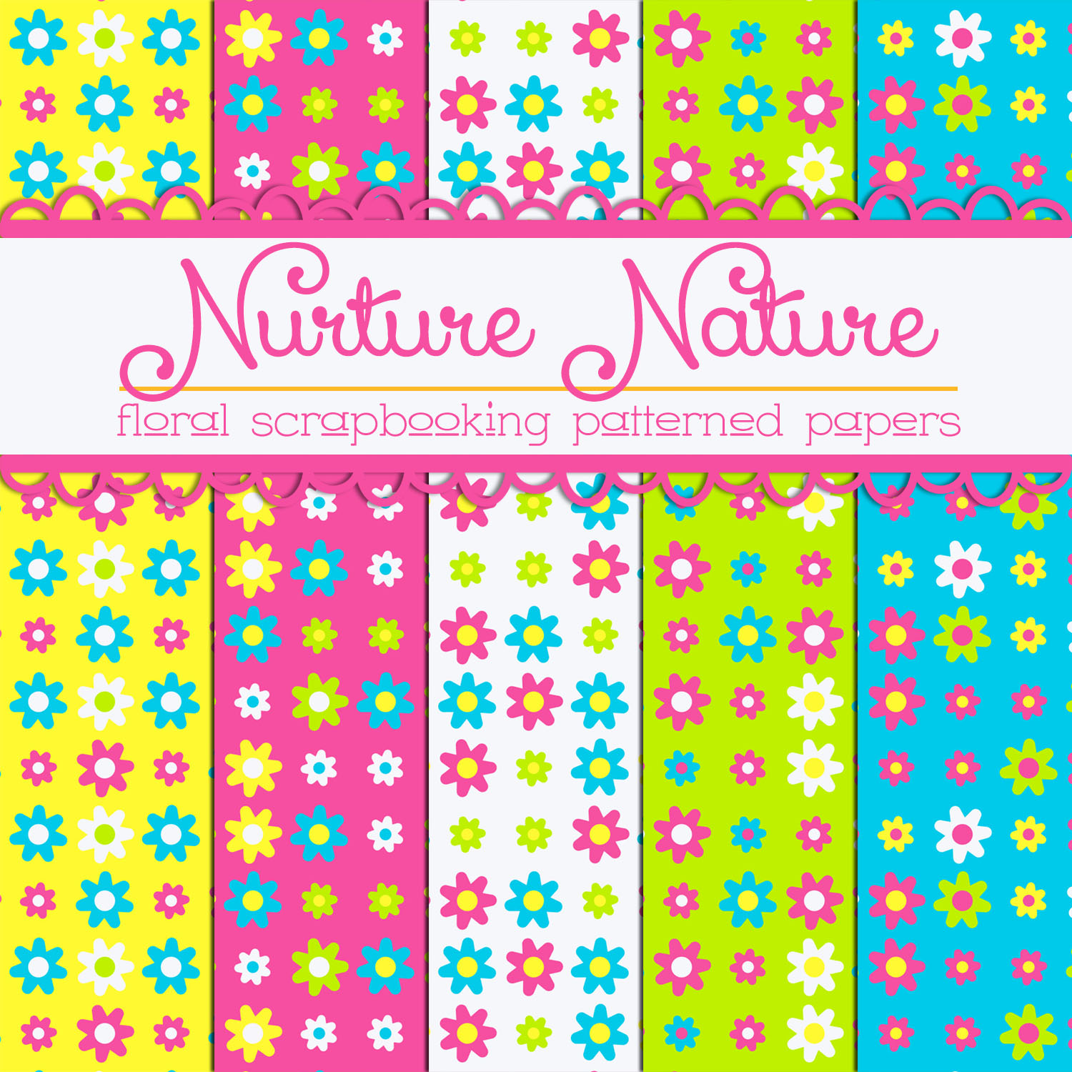 Free Nurture Nature Floral Papers