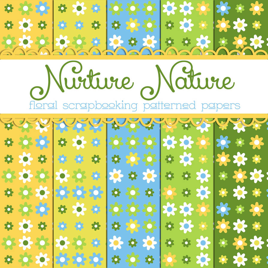 Free Nurture Nature Floral Papers by TeacherYanie on DeviantArt