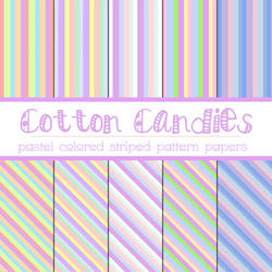 Free Cotton Candies: Pastel Stripes