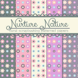 Free Nurture Nature Floral Papers