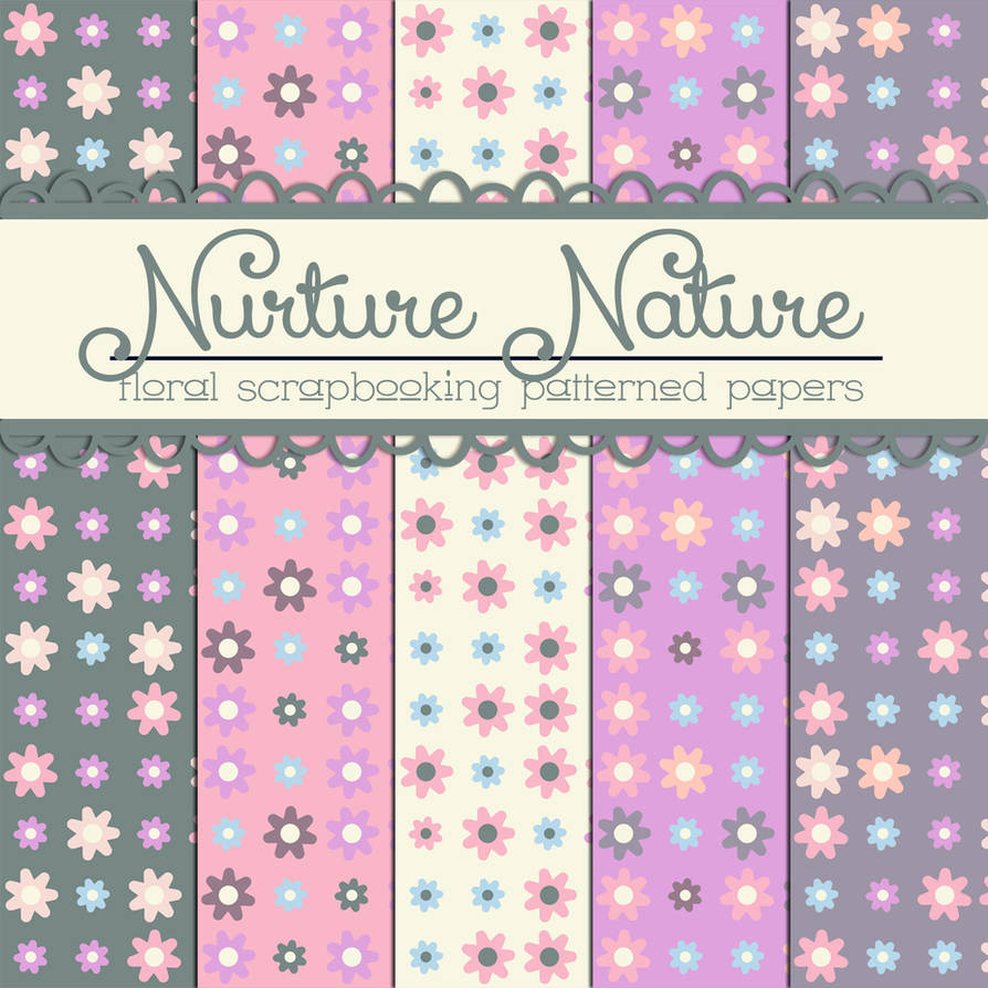 Free Nurture Nature Floral Papers by TeacherYanie on DeviantArt