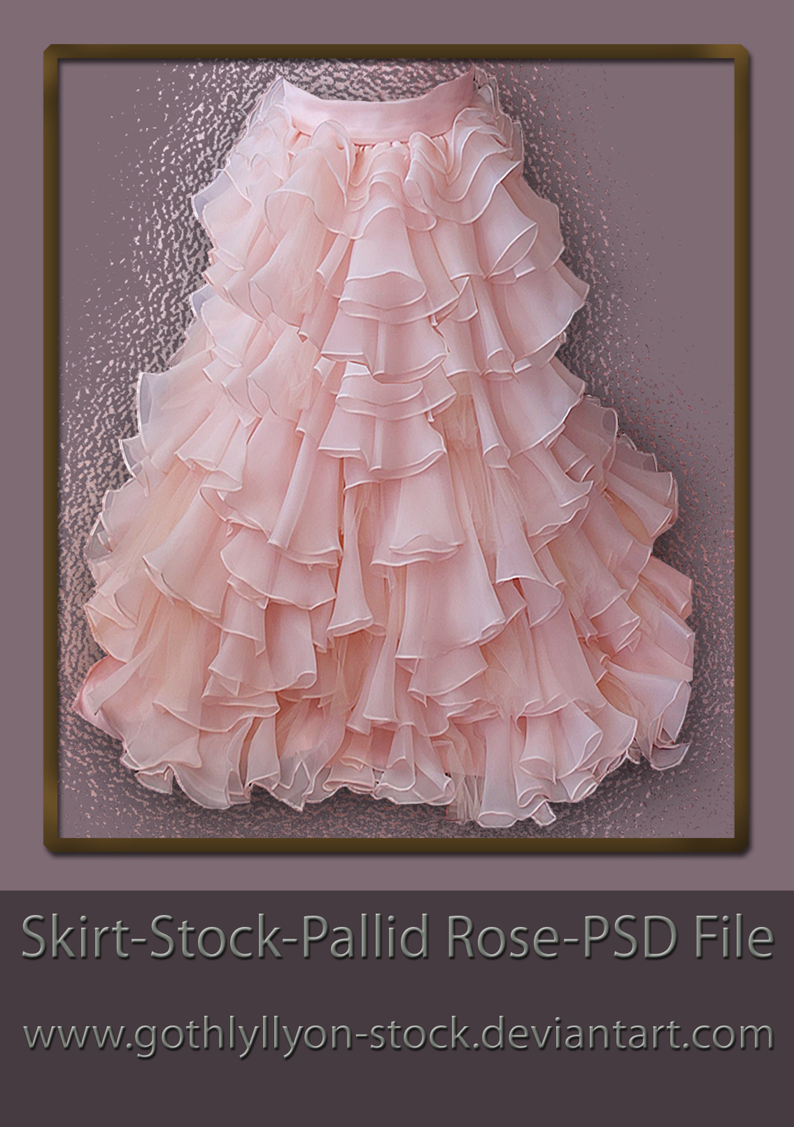 Stock-Skirt-Pallid Rose by GothLyllyOn-Sotck
