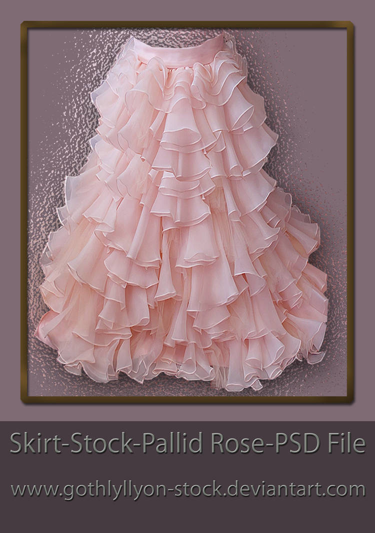 Stock-Skirt-Pallid Rose by GothLyllyOn-Sotck