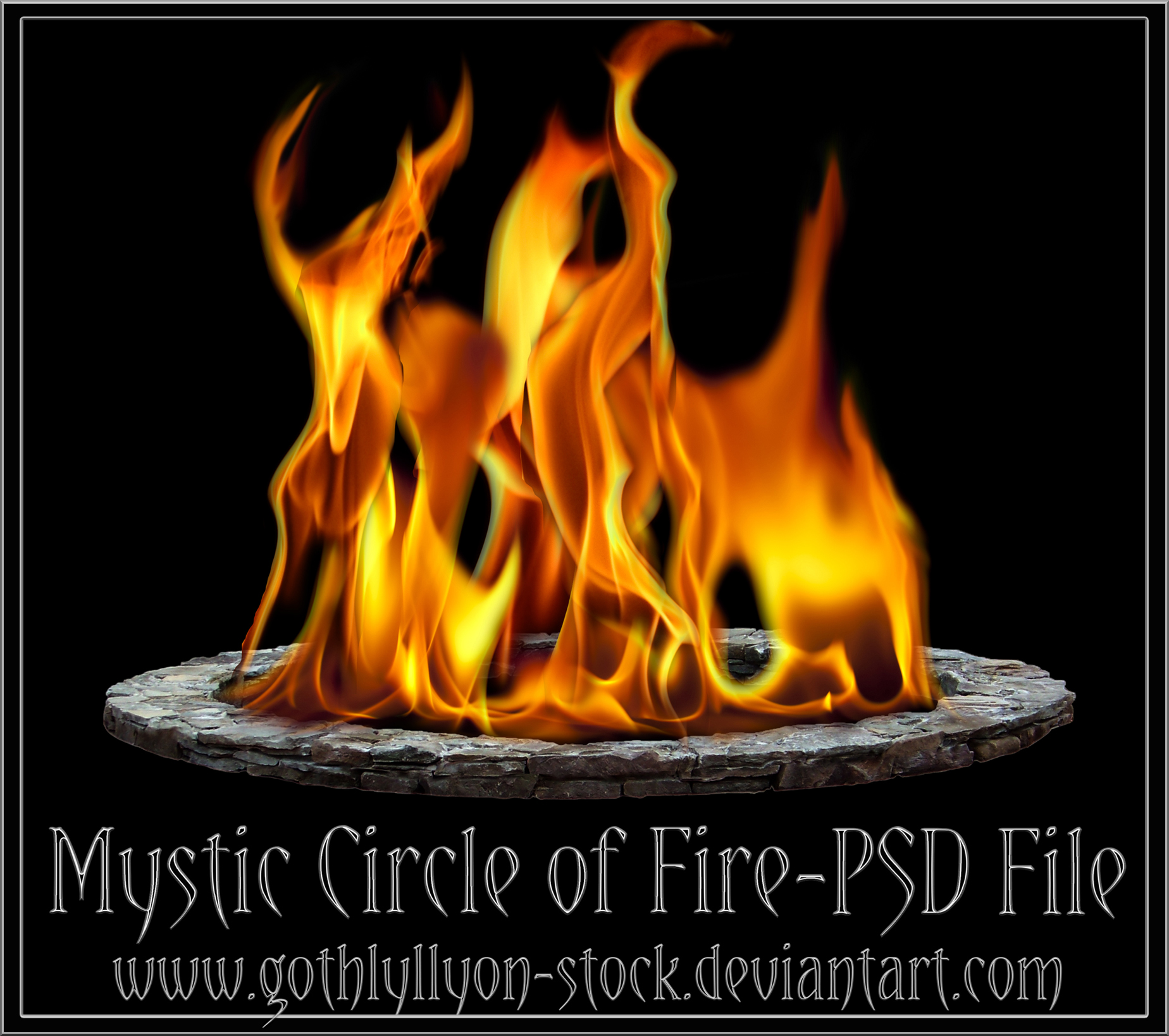 Mystic circle of fire-by-GothLyllyOn-Stock