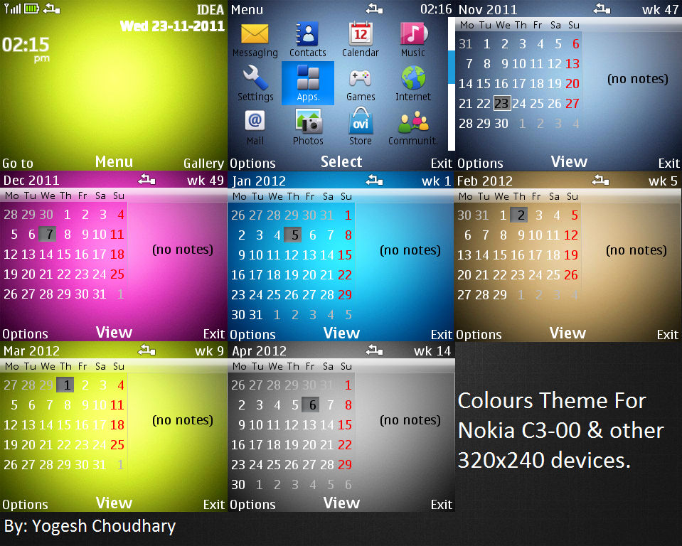 colours theme for nokia c3 and other 320x240 by cyogesh56 on deviantart