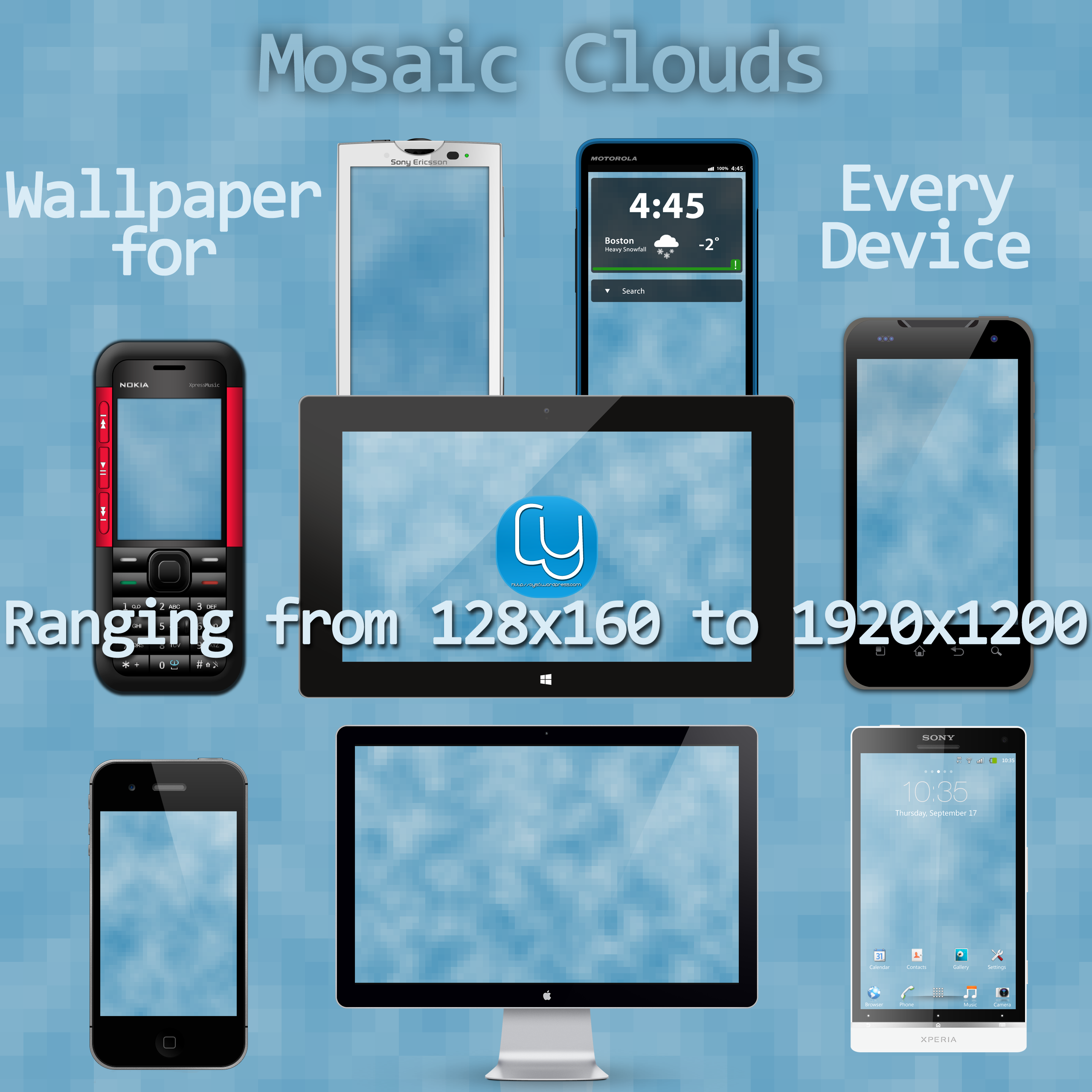 Mosaic Clouds Wallpaper for Every Device