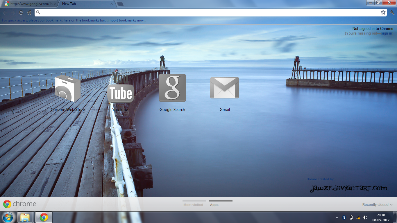 transparent google chrome theme