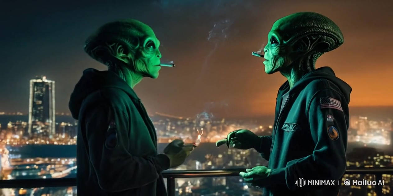 Two aliens smoking (video) by sashander on DeviantArt